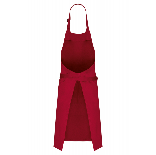 hibiscus red Delantal con bolsillo algodón orgánico
