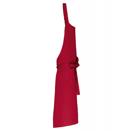 hibiscus red Delantal con bolsillo algodón orgánico