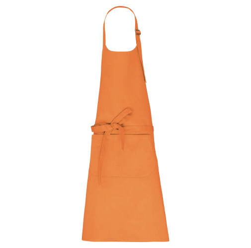 light orange Delantal con bolsillo algodón orgánico