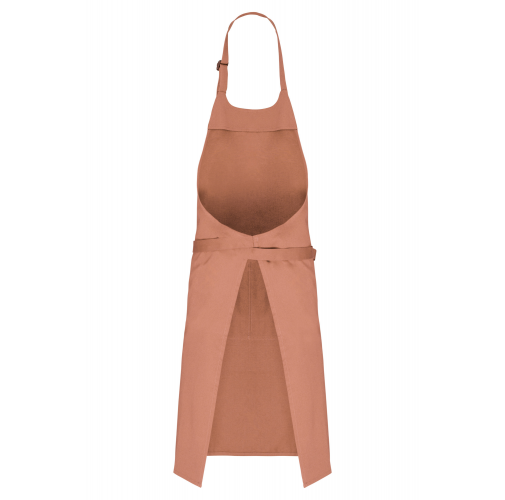 peach Delantal con bolsillo algodón orgánico