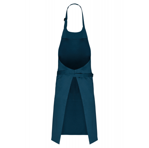 peacock blue Delantal con bolsillo algodón orgánico