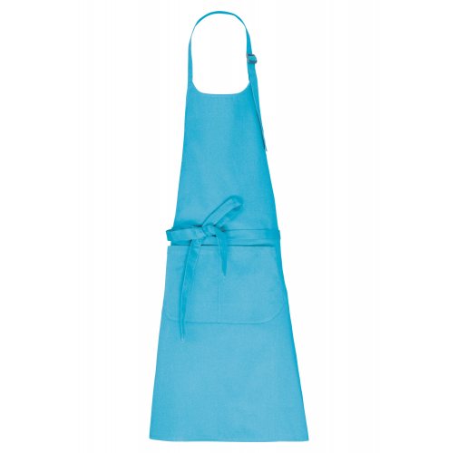 sea turquoise Delantal con bolsillo algodón orgánico