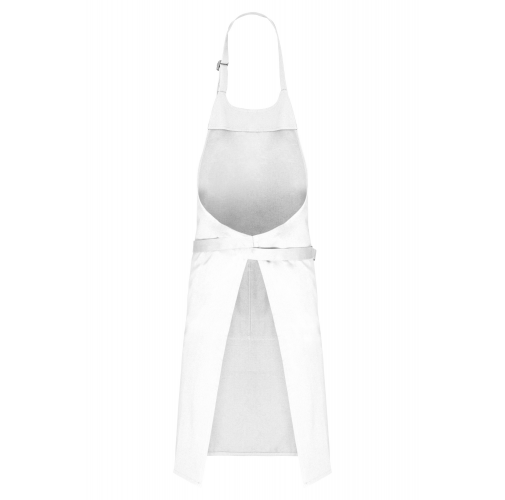 white Delantal con bolsillo algodón orgánico