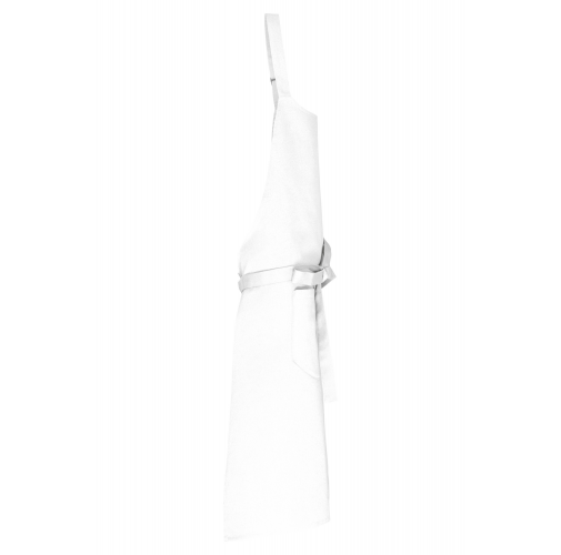 white Delantal con bolsillo algodón orgánico
