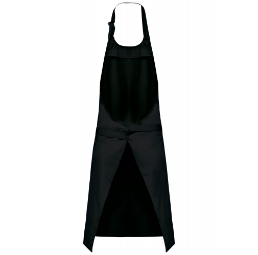 black Delantal poliéster/algodón. Lavable a altas temperaturas