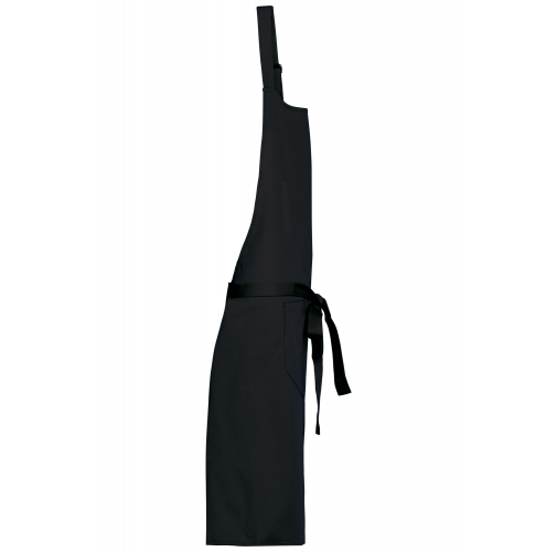 black Delantal poliéster/algodón. Lavable a altas temperaturas