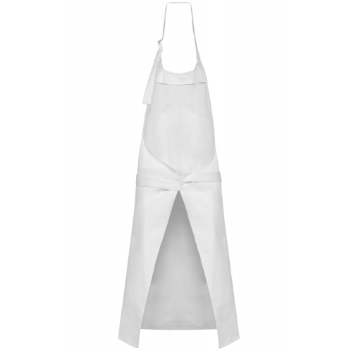 white Delantal poliéster/algodón. Lavable a altas temperaturas