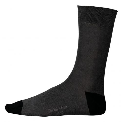 dark grey heather / black Calcetines de vestir algodón organicó mercerizado