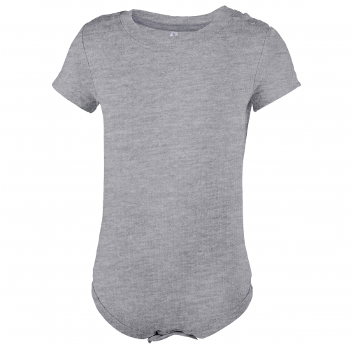 oxford grey Body manga corta bebé