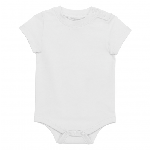 white Body manga corta bebé
