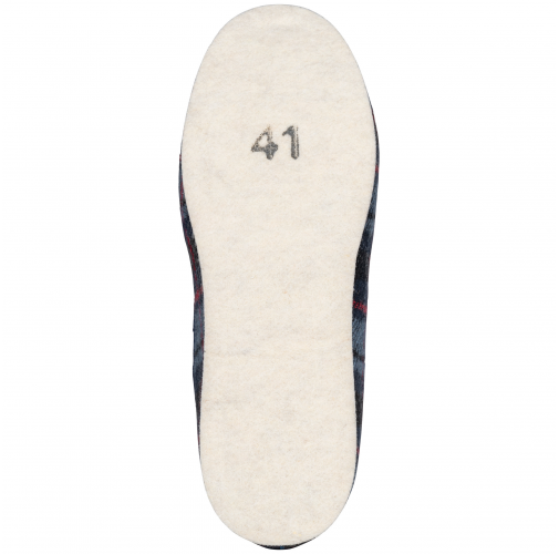 marine checked Zapatillas de estar por casa Unisex Made in France