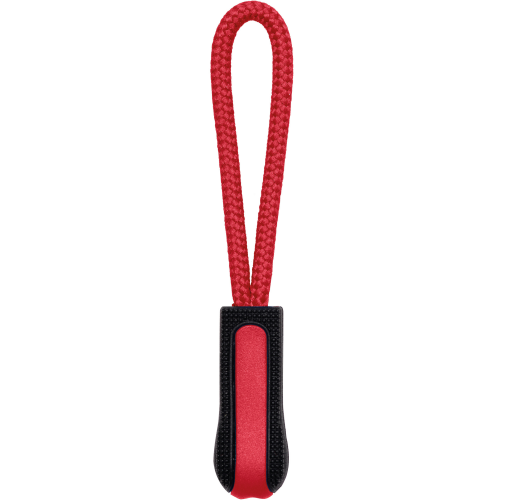 black / red Tirador de cremallera