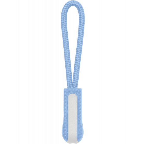 sky blue / white Tirador de cremallera