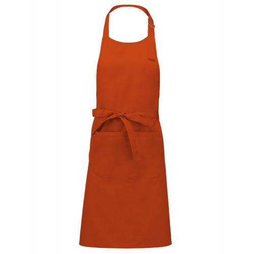 burnt orange Delantal poliéster/algodón con bolsillo