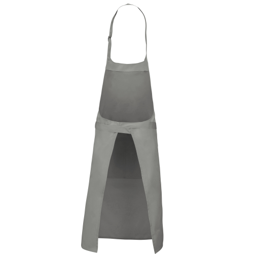 light grey Delantal poliéster/algodón con bolsillo