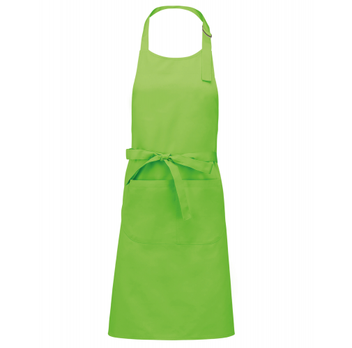 lime Delantal poliéster/algodón con bolsillo