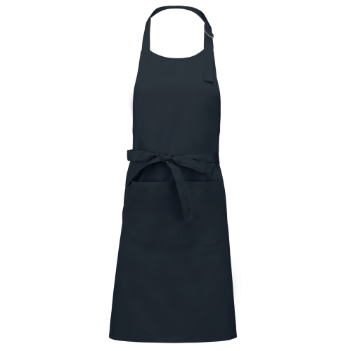 navy Delantal poliéster/algodón con bolsillo