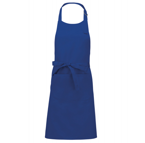royal blue Delantal poliéster/algodón con bolsillo