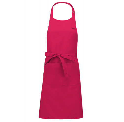 fuchsia Delantal poliéster/algodón con bolsillo