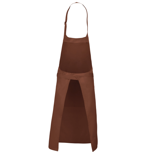 cacao Delantal poliéster/algodón con bolsillo