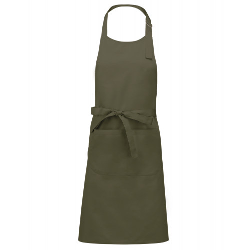 light khaki Delantal poliéster/algodón con bolsillo