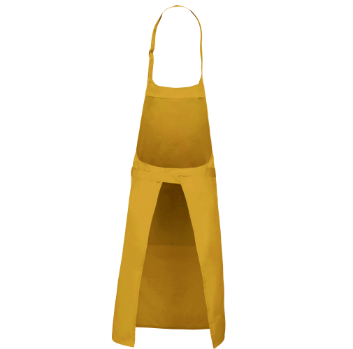 mustard Delantal poliéster/algodón con bolsillo