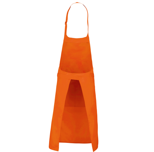 orange Delantal poliéster/algodón con bolsillo