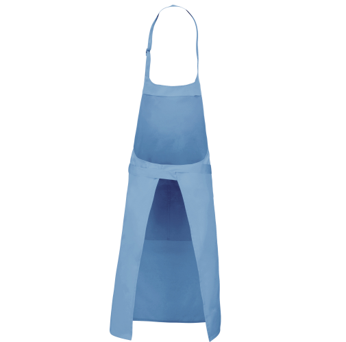 sky blue Delantal poliéster/algodón con bolsillo