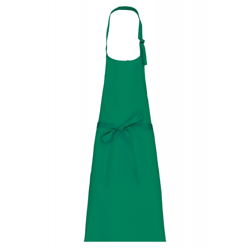 kelly green Delantal algodón sin bolsillos