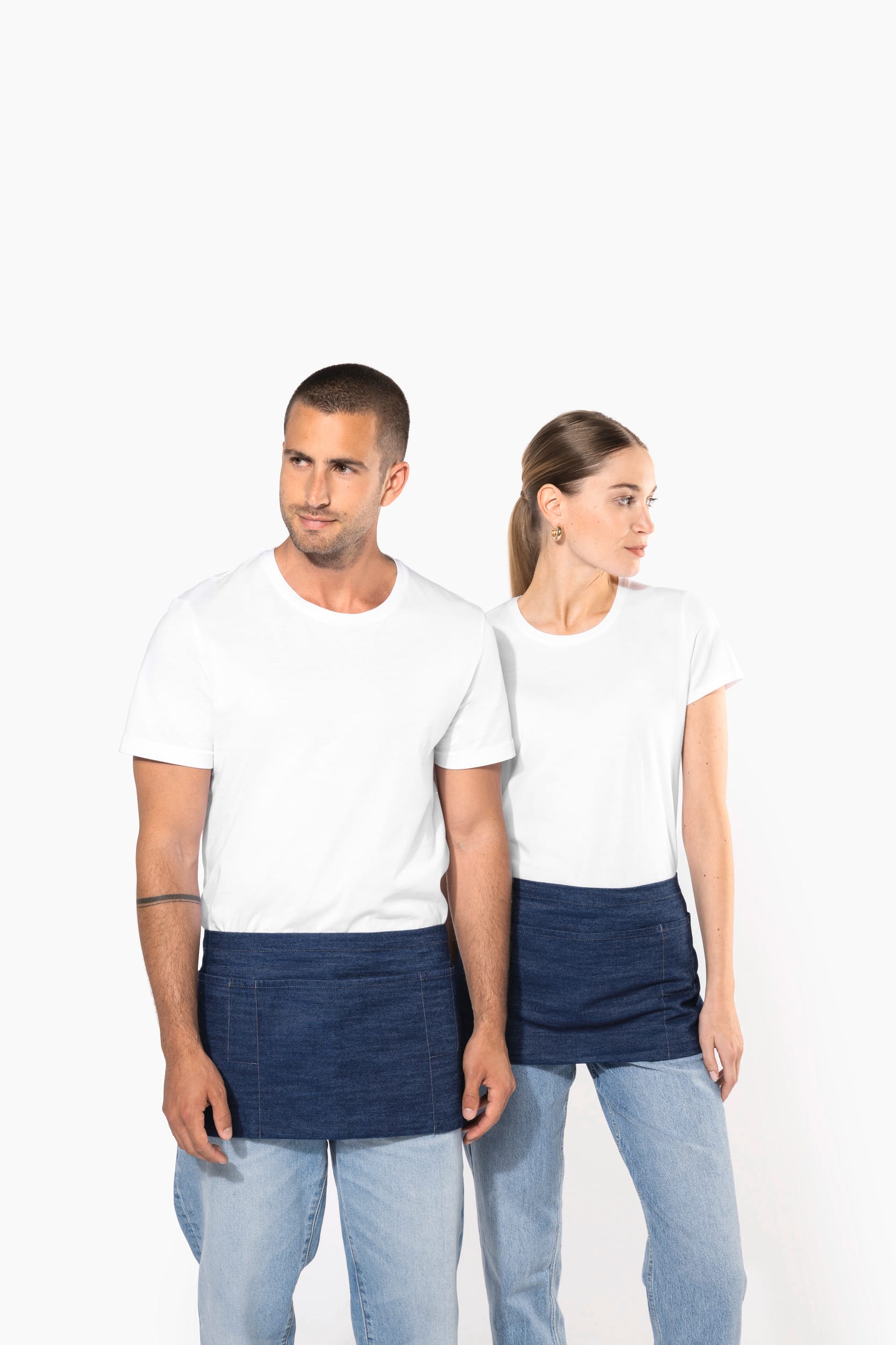 DELANTAL CORTO POLIÉSTER/ALGODÓN