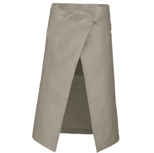 beige Delantal largo poliéster/algodón