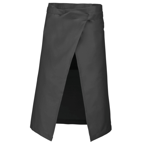 dark grey Delantal largo poliéster/algodón