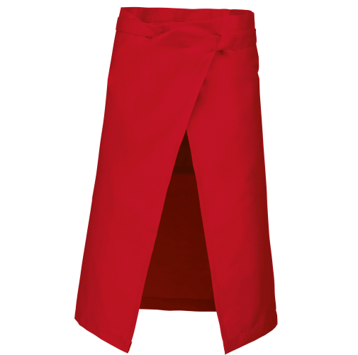 red Delantal largo poliéster/algodón