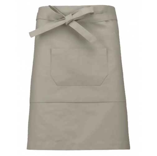 beige Delantal polialgodón medio largo