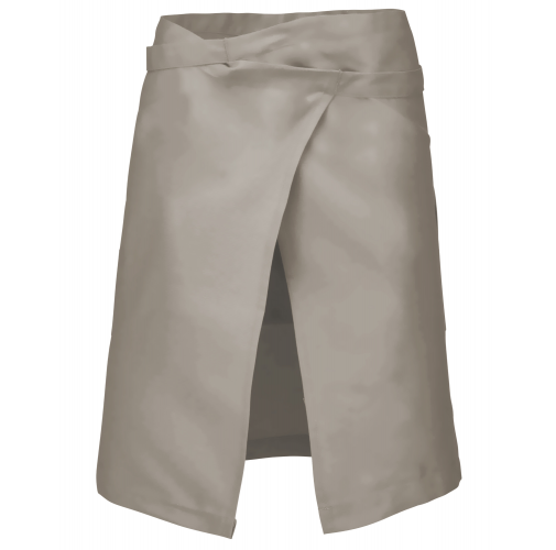 beige Delantal polialgodón medio largo