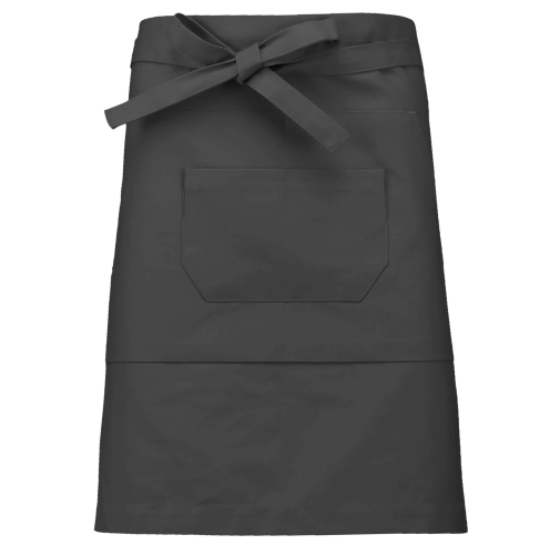 dark grey Delantal polialgodón medio largo