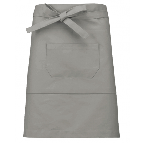 light grey Delantal polialgodón medio largo