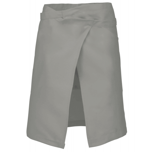 light grey Delantal polialgodón medio largo