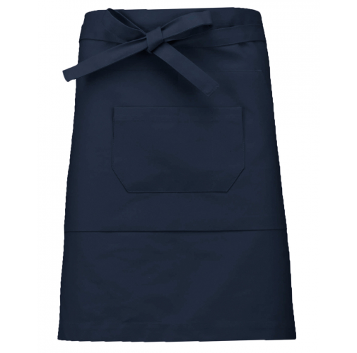 navy Delantal polialgodón medio largo