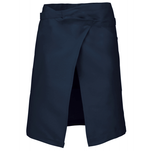 navy Delantal polialgodón medio largo