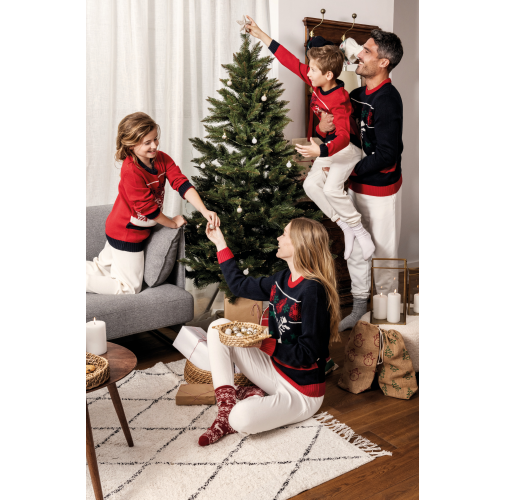 Jersey cuello redondo de Navidad infantil