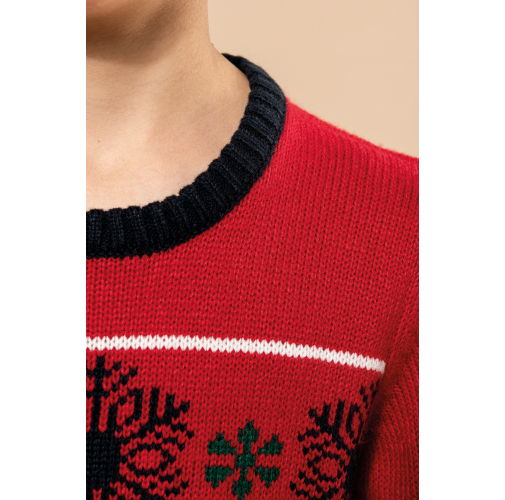 Jersey cuello redondo de Navidad infantil