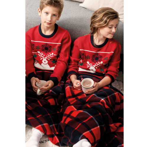 Jersey cuello redondo de Navidad infantil