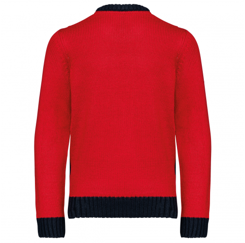 cherry red Jersey cuello redondo de Navidad infantil