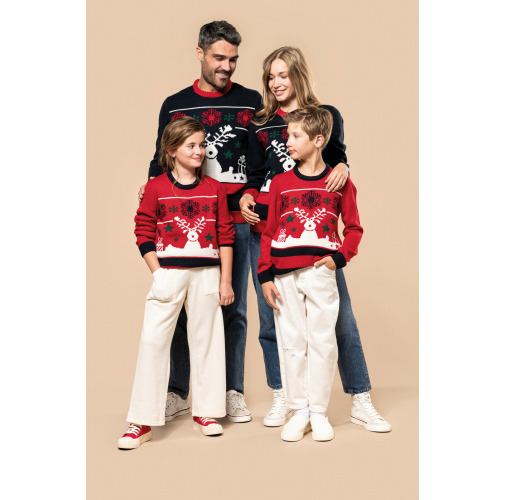 Jersey cuello redondo de Navidad infantil