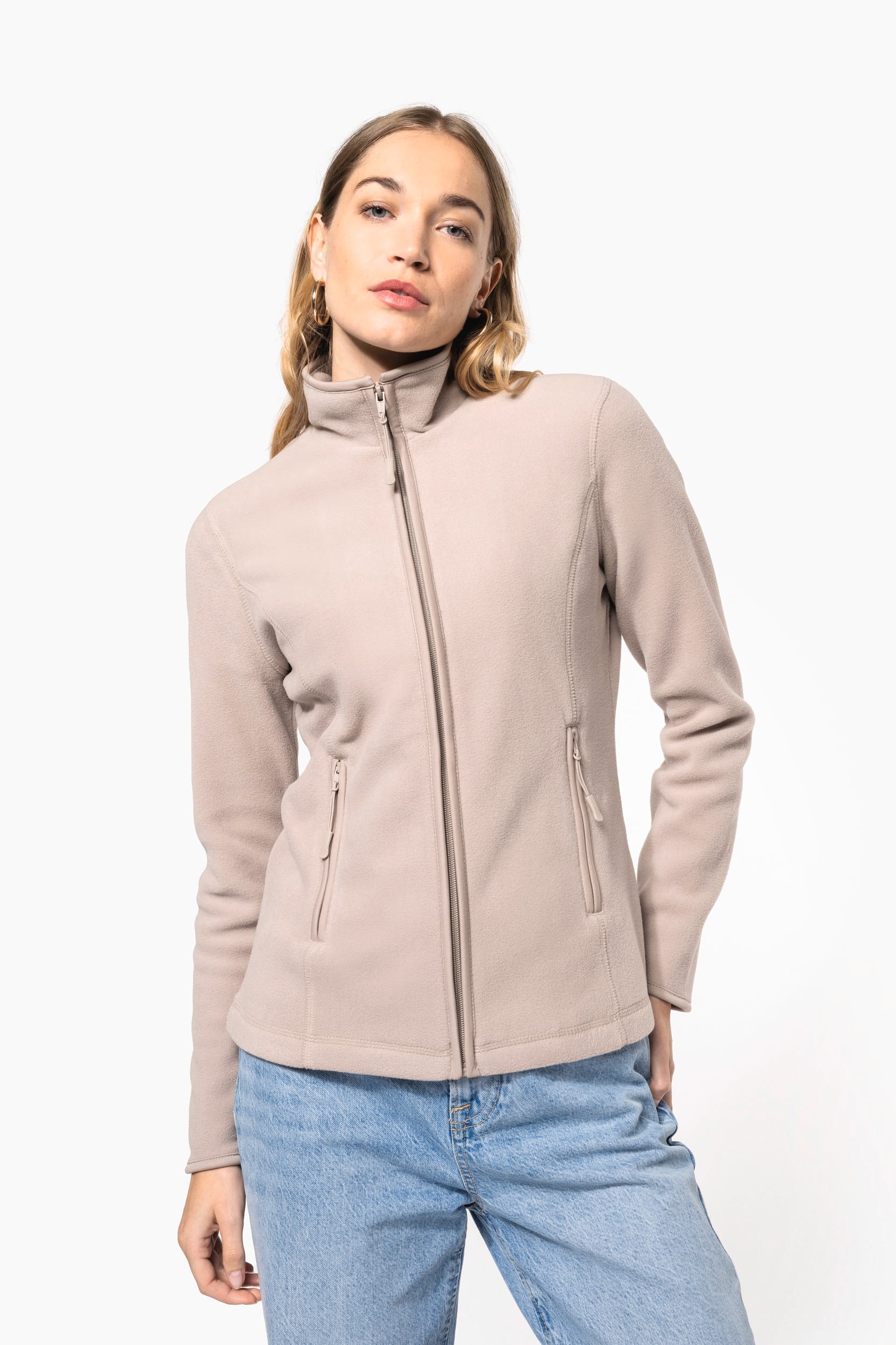 Chaqueta micropolar con cremallera mujer
