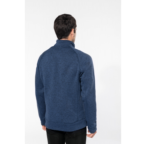 Chaqueta jaspeada con cremallera hombre