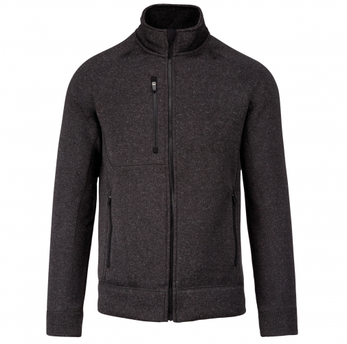 dark grey melange Chaqueta jaspeada con cremallera hombre