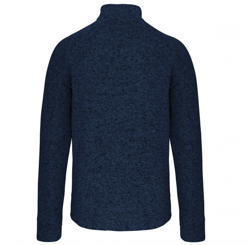 navy melange Chaqueta jaspeada con cremallera hombre