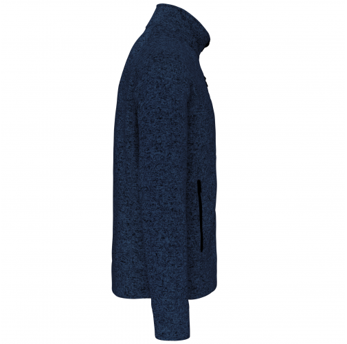 navy melange Chaqueta jaspeada con cremallera hombre